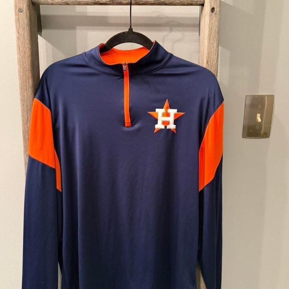 Houston‎ Astros navy blue quarter zip pullover, Fanatics Size L'
